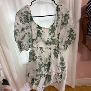 Hello Molly Green Floral Dress
